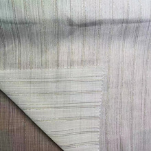 全涤2银1金雪纺绉面料 条纹皱感雪纺布料 薄款弹衬衫头巾披肩面料