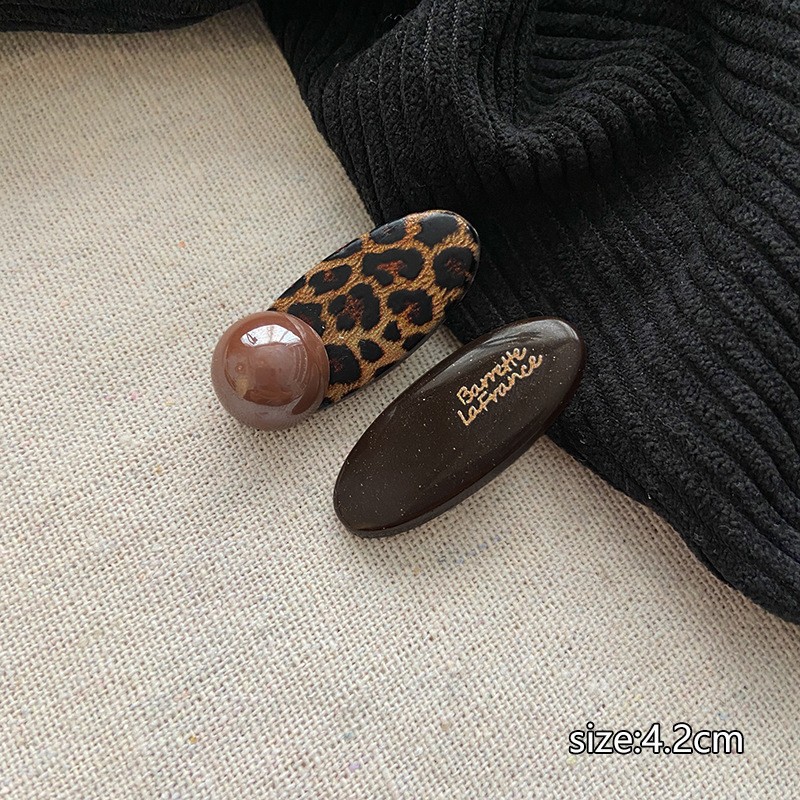 타원형 머리핀 한 쌍