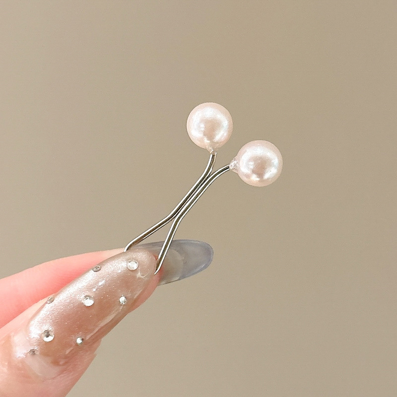 Botón de toalla de seda en forma de U de perla de color transfronterizo, bufanda de moda para mujer, clip para el cuello, bufanda, clip fijo, broche