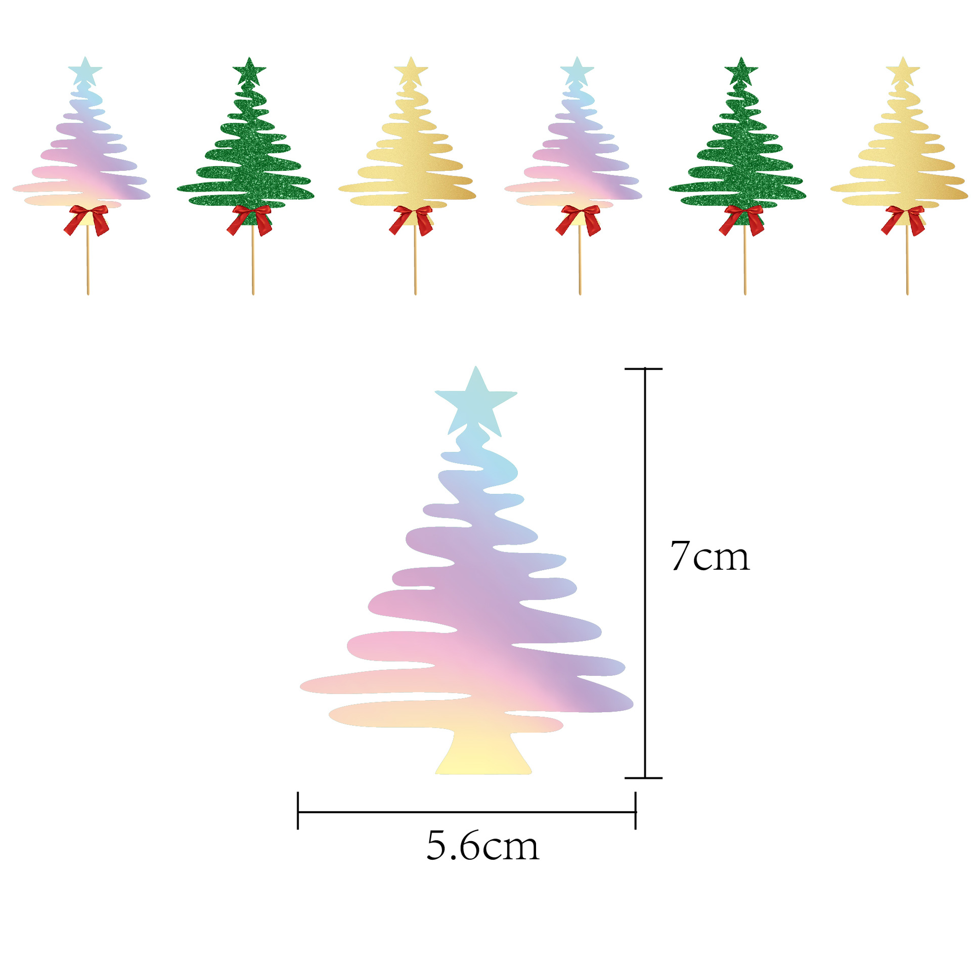 Amazon nueva fiesta de Navidad decoración de la torta plug-in Navidad postre decoración árbol de Navidad pastel plug-in