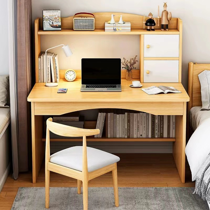 Escritorio de computadora Escritorio Escritorio para el hogar Estantería Escritorio integrado Escritorio de estudio para estudiantes Escritorio de escritura de oficina de dormitorio combinado