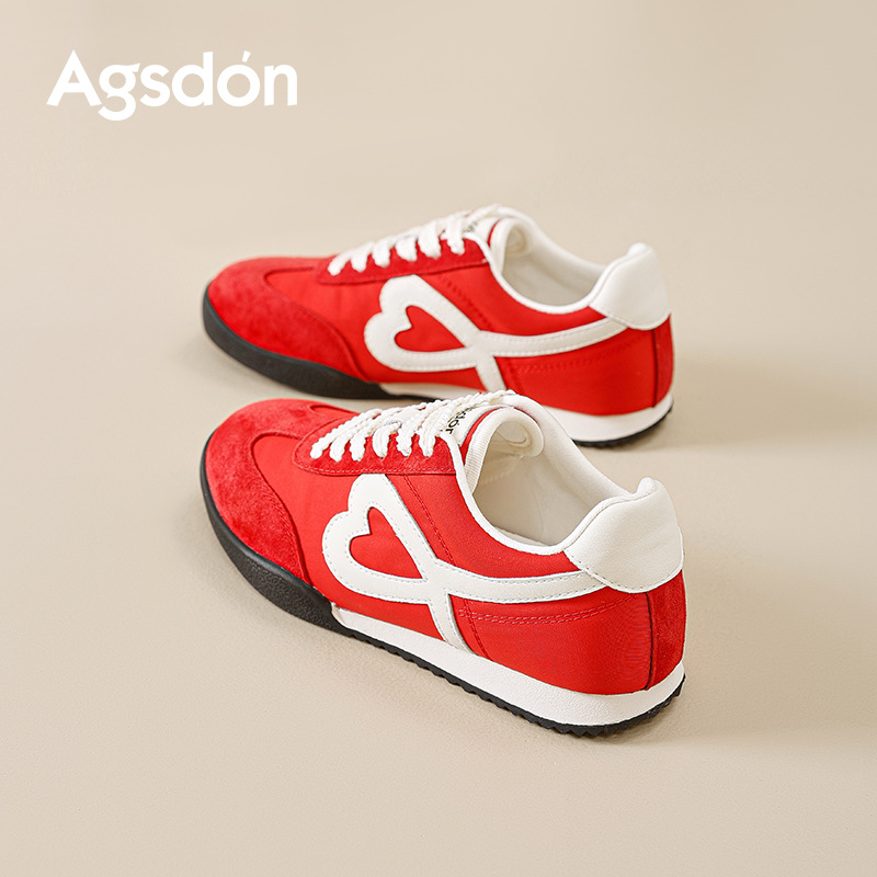 Augustion zapatos de entrenamiento alemanes rojos para mujer 2025 nuevo estilo verano plataforma ballet Forrest zapatos zapatos deportivos casuales