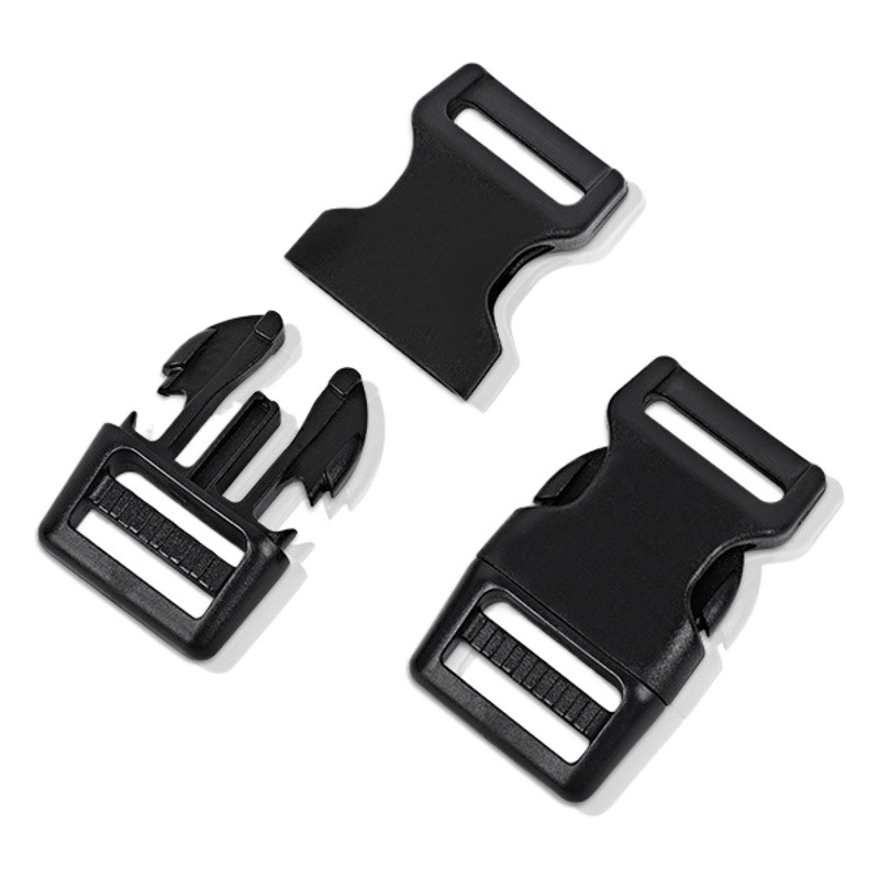 En stock perro cuerda cinta doble ajustable hebilla accesorios PET pecho Correa gris fuerte tensión POM hebilla de plástico