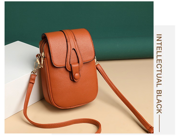 Daily Occasion Women's Mini Pu Leather Solid Color Fashion Square Zipper Crossbody Bag