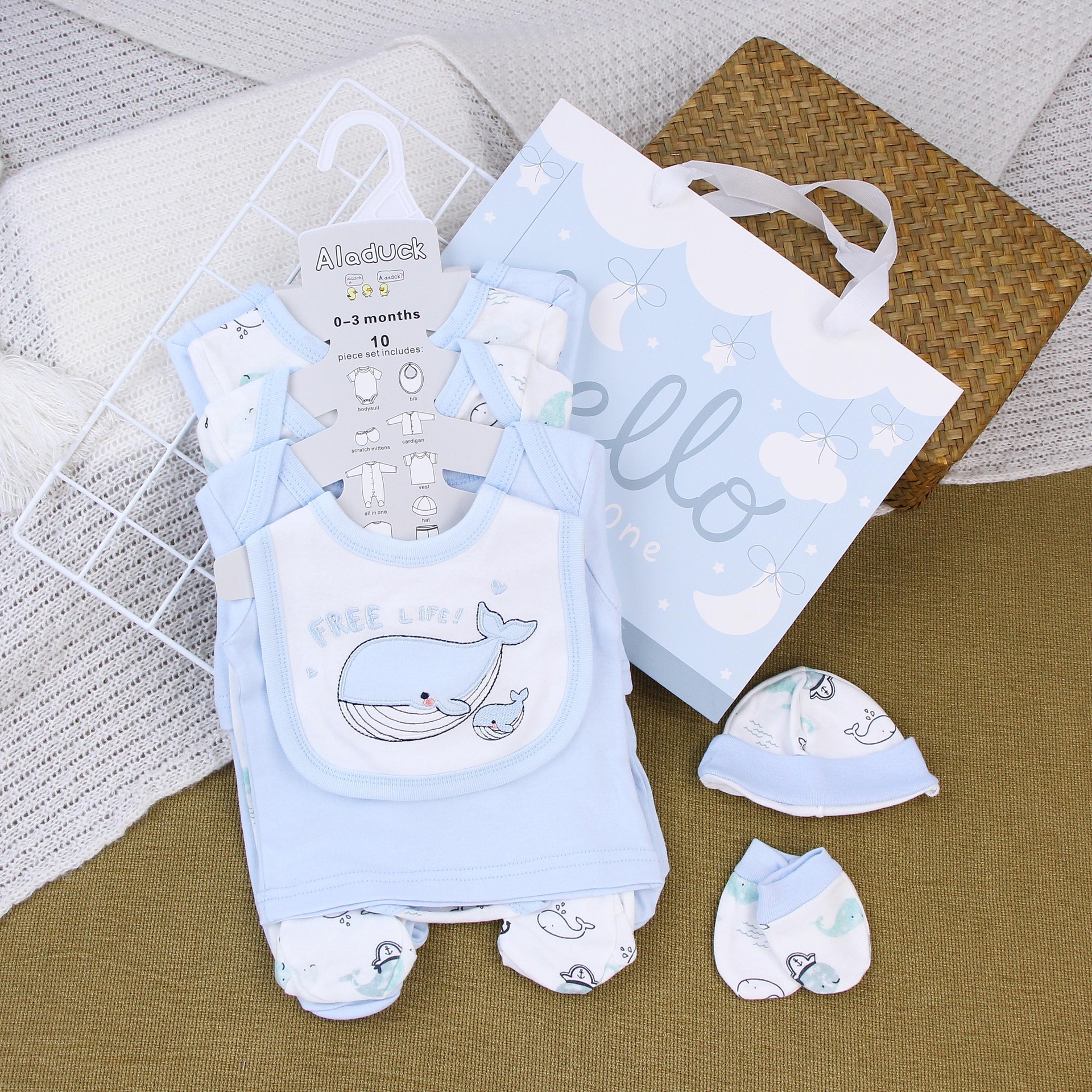 Caja de regalo de recién nacidos, ropa de escalada unida, ropa de algodón, ropa de bebé de luna llena, ropa de bebé para hombres y mujeres image 22
