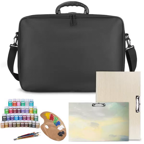 Customized Oxford Cloth Zipper Drawing Board Bag for Art Students, Multifunctional Shoulder Bag with Printable Logo