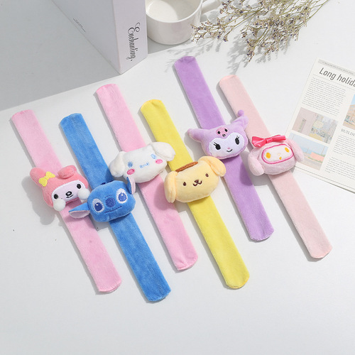Children's snap ring cartoon plush doll couple bracelet creative decoration holiday hair accessories wedding small gifts