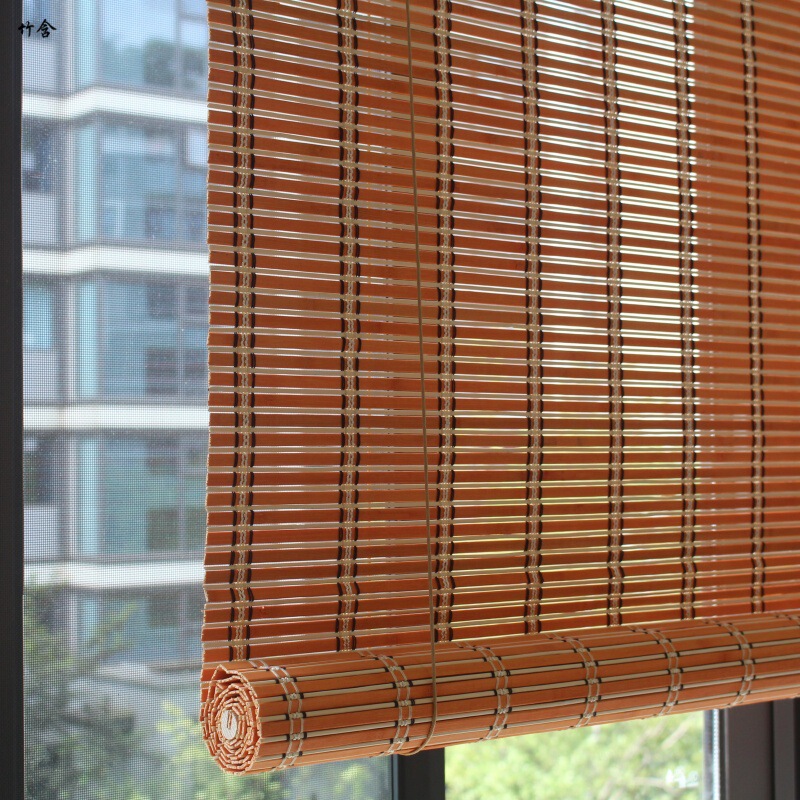 Amazon Mildew-Proof Waterproof Paint Bamboo Curtain Roller Blind Balcony Blackout Bamboo Curtain Pavilion Bamboo Curtain Outdoor Outdoor Bamboo Curtain