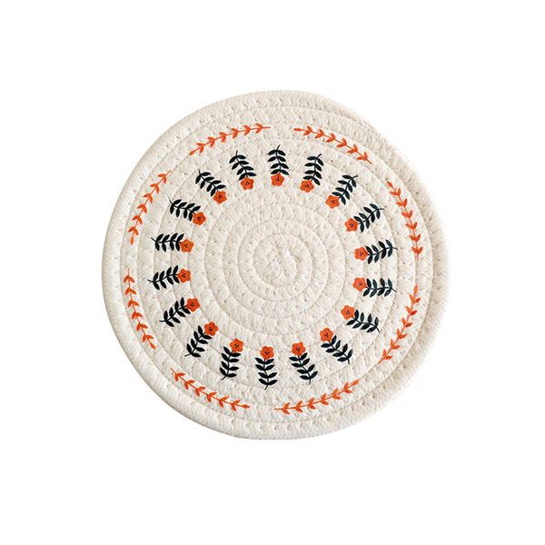 Ins Korean retro printed cotton coaster thickened non-slip…