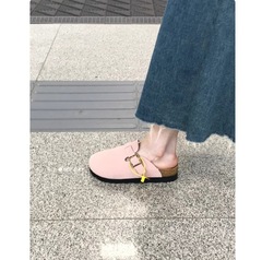 現物の日系レトロなボトムベーケン靴の女性2025夏の新型の外着は、フラットバッグの半分のモップを履いています