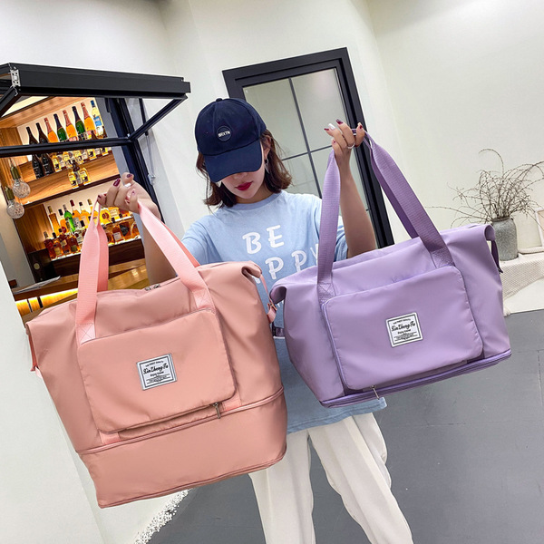 capacious travel bag for traveling wet and dry separation