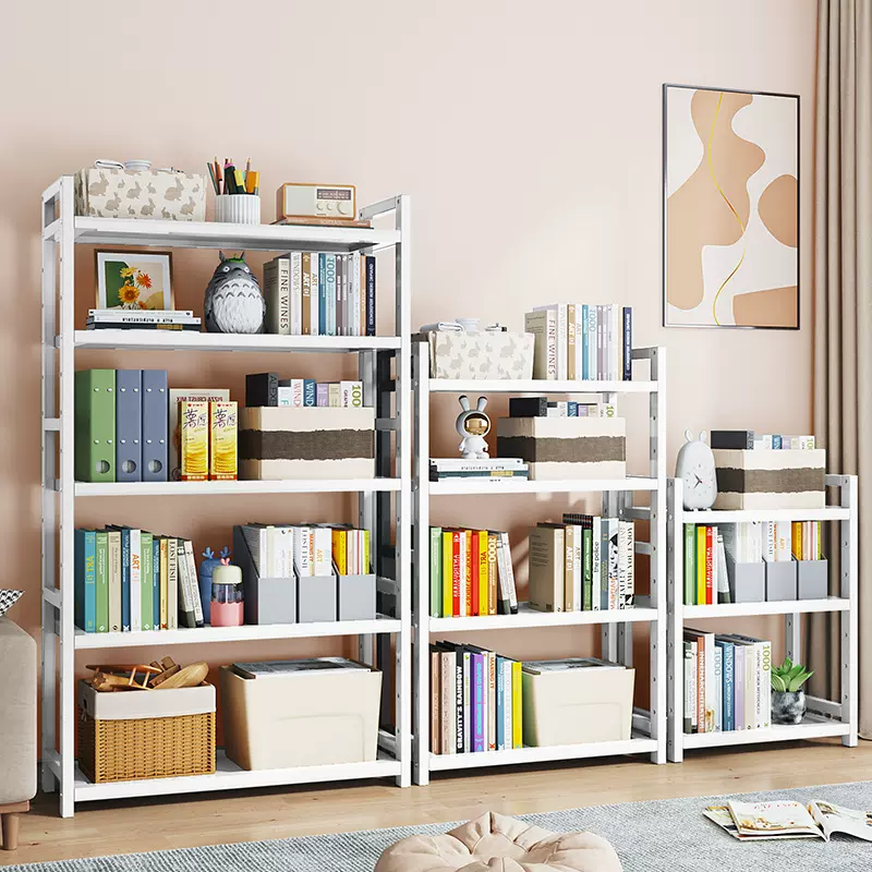 多层书架落地靠墙绘本简易书架子客厅飘窗杂志阅读书柜收纳置物架