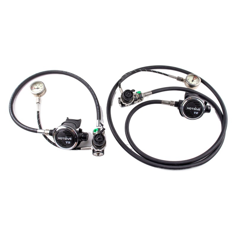 Hotdive S2 buceo respiración regulador lateral colgando doble botellas profesional traje de buceo profundo tubo largo tecnología buceo