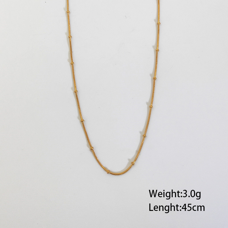 7g Weight Necklace Classification 304 Stainless Steel Chain Material 1 Piece Quantity Holiday, Daily Occasion 304 Stainless Steel Material Geometric Pattern Women's Gender Plating Design Simple Style Style Wholesale Jewelry Simple Style Geometric 304 Stainless Steel Plating Stainless Steel Necklaces 10