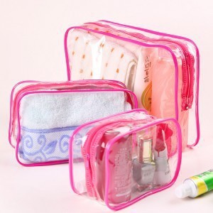 厚みのある既製の PVC ビジュアルトイレタリーバッグアウトドア旅行化粧品トイレタリー収納袋防水ジッパーバッグ|undefined