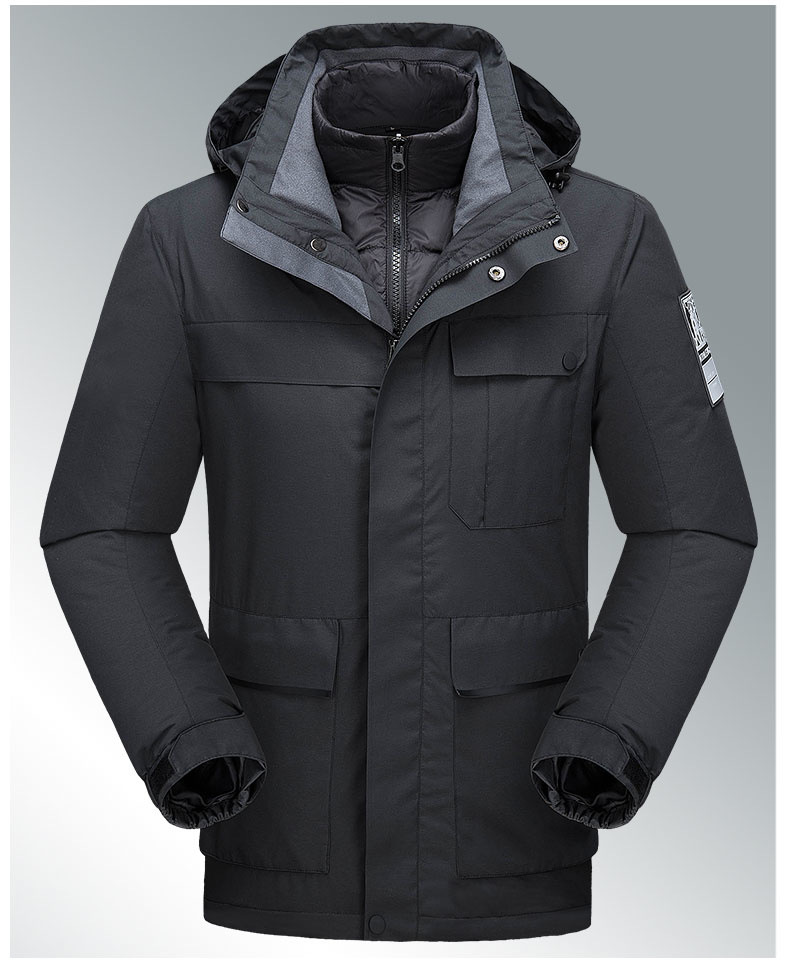 Herrenbekleidung Outdoor-Sportjacken für Männer und Frauen, Winterpaare, Seiden-Baumwolljacken, Futter, winddichter und wasserdichter Drei-in-Eins-Zweiteiler_voghion.com