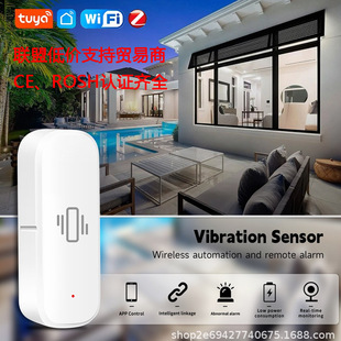 Tuya Zigbee Smart Vibration Sensor Smart Life App Real-Time Monitoring Motion Shock Alert Record