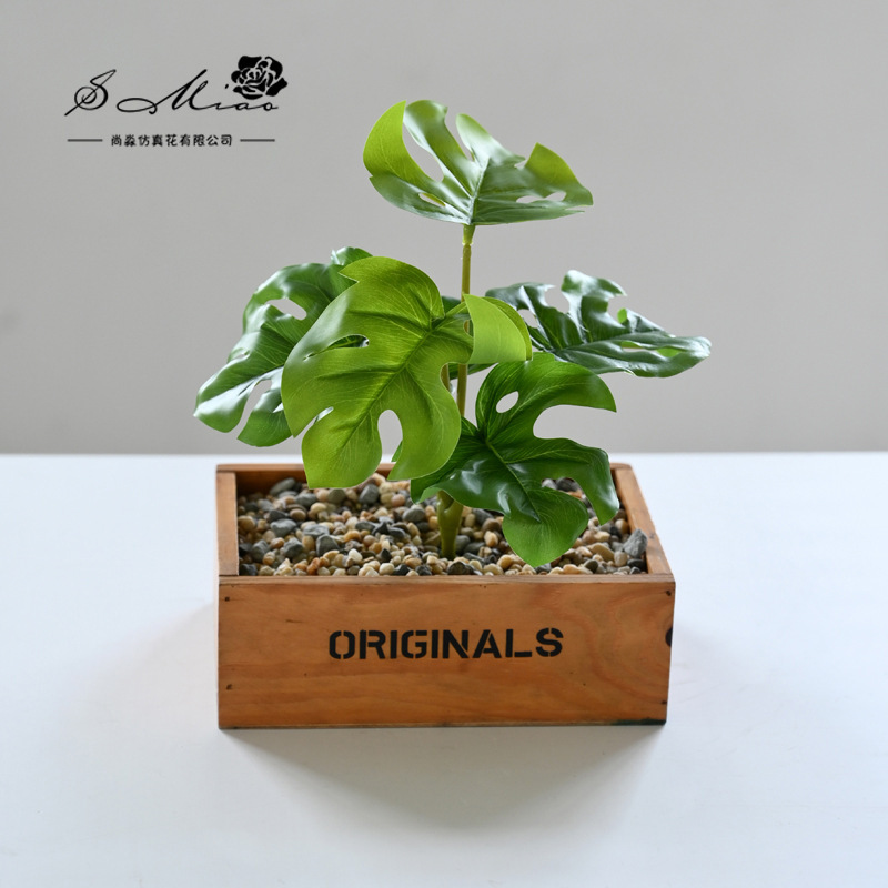 Flor artificial planta verde colgante cesta tortuga hoja pequeño bonsai flor artificial interior decoración creativa maceta artificial