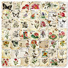 56张跨境新款火烧不完整报纸手稿涂鸦贴纸ins做旧风吉他手机壳贴