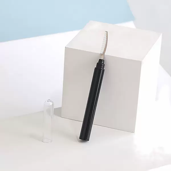 Luo Mei Black Eyelash Comb Stainless Steel Comb with Protective Cover Eyelash Brush Novice Fly Leg Eyelash Comb