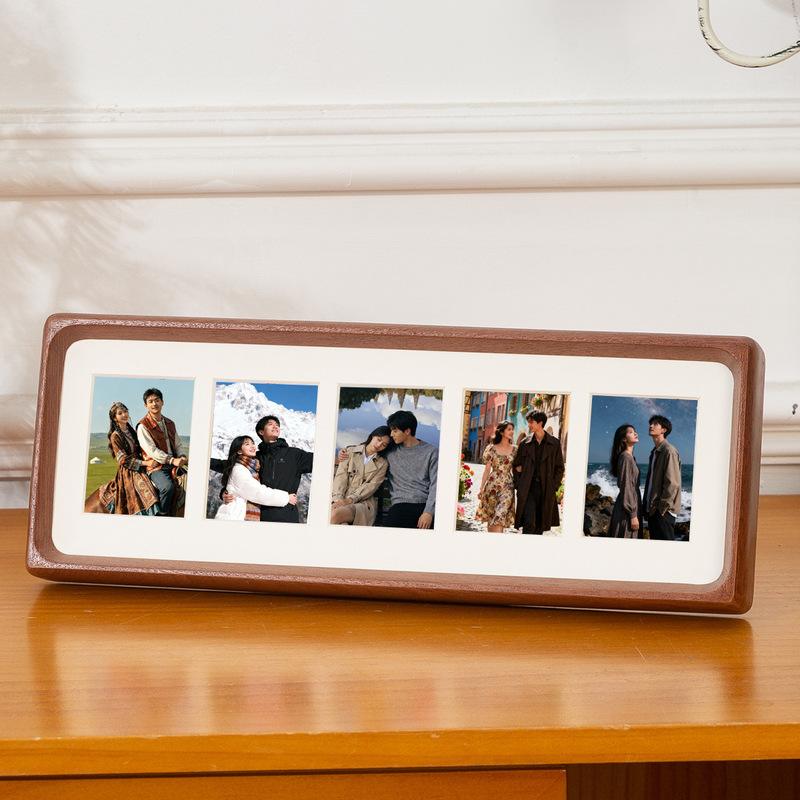 Polaroid Solid Wood Mortise and Tenon Photo Frame Display Stand Multi-Grid Picture Frame Gift 3inch Photo DIY Couple Ornaments Polaroid Solid Wood Mortise and Tenon Photo Frame Display Stand Multi-Grid Picture Frame Gift 3inch Photo DIY Couple Ornaments