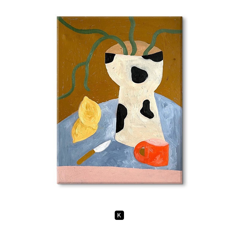 抽象简约客厅装饰画挂画儿童卧室沙发装饰画玄关多巴胺配色挂画|undefined