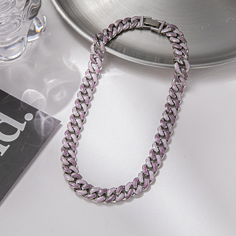 1 Piece Fashion Geometric Alloy Enamel Unisex Necklace