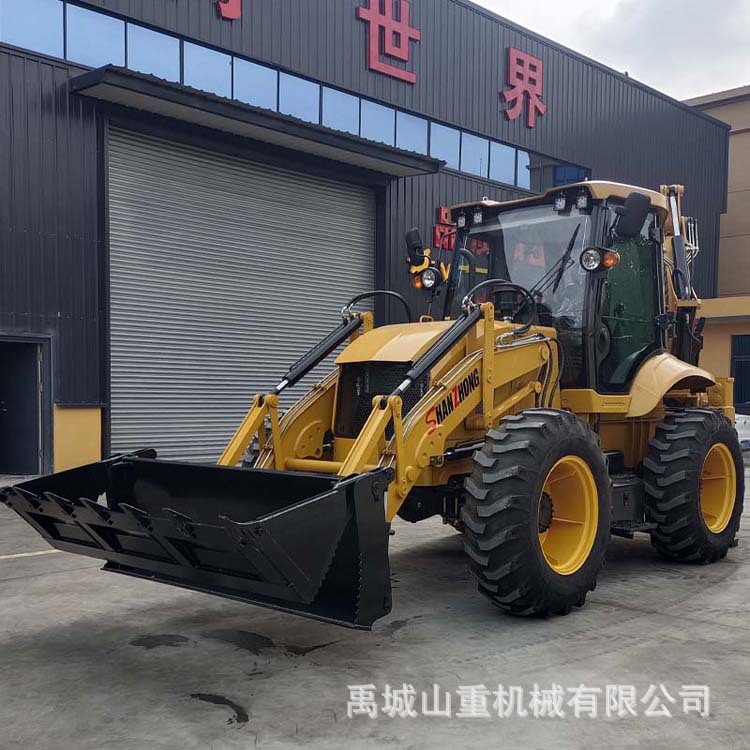 源头工厂 四轮转向两头忙挖掘装载机 蟹行 四驱越野 加强伸缩臂