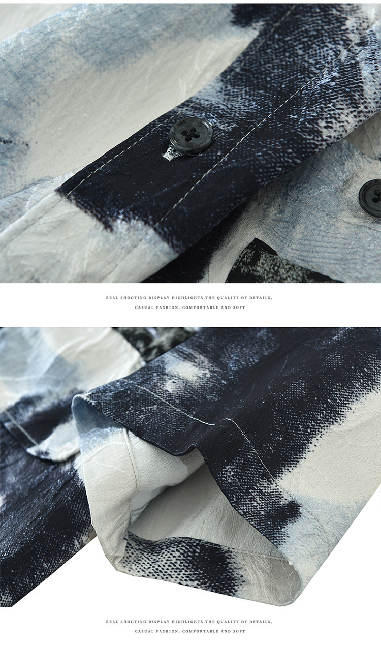 2026 New Trendy Printed Short-Sleeve Shirt For Men, Fashionable Versatile Casual Loose Top, Wholesale Available_viptrois.com