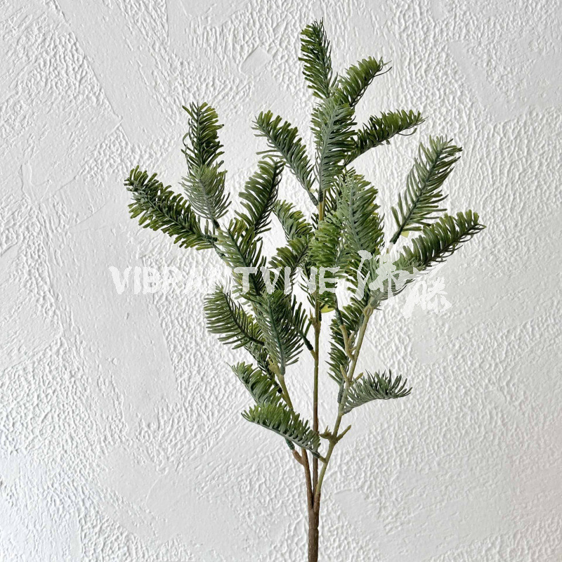 仿真松枝圣诞布景人造圣诞树户外场景布置仿真绿植诺贝松枝树枝