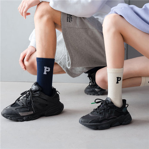Long socks spring new ins trendy letter sports Hong Kong style couple style personalized socks