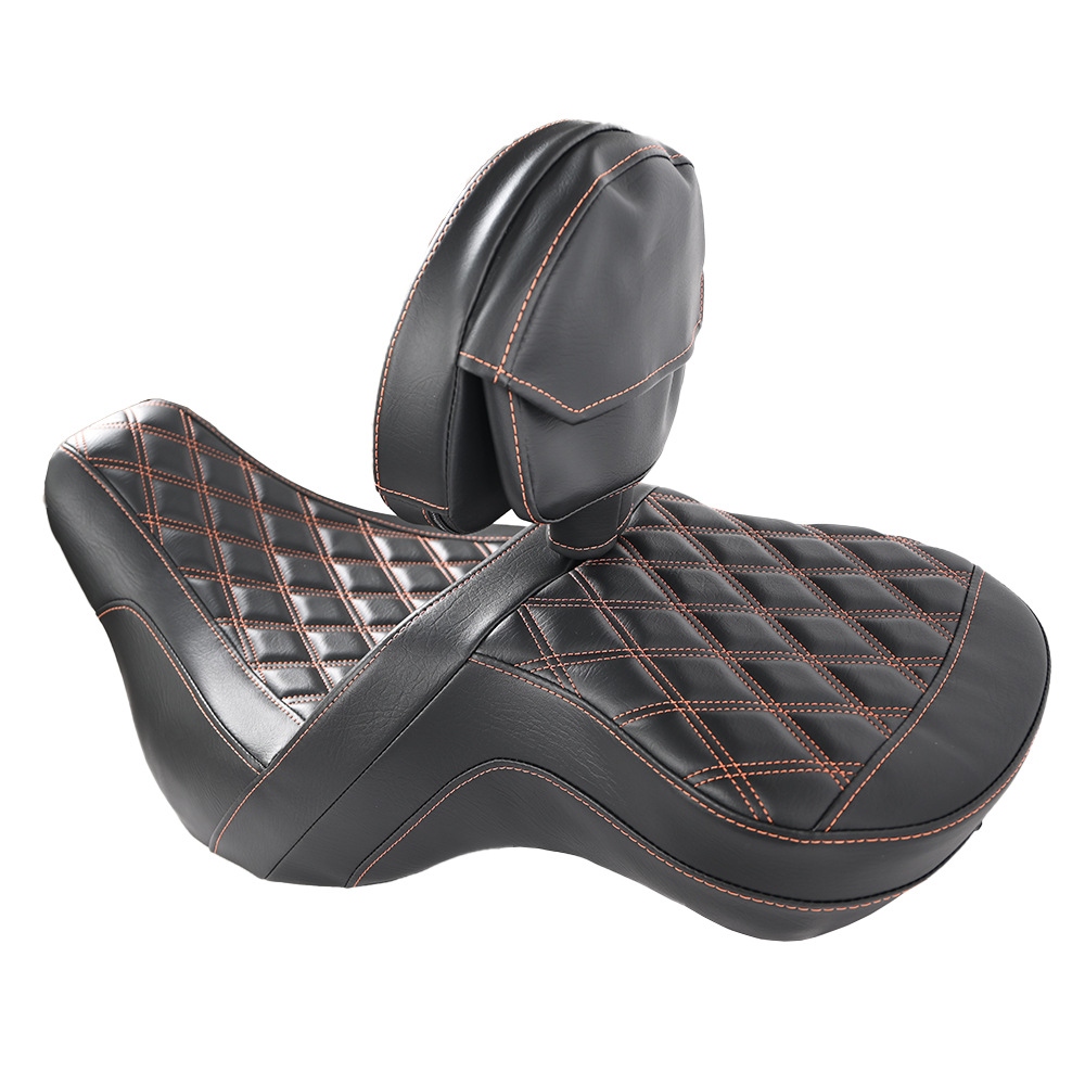 Motorcycle Seat Cushion Suitable for Harley 18-25 Softail Road King Road King S Dyna Glide Sofa Seat Cushion with Backrest