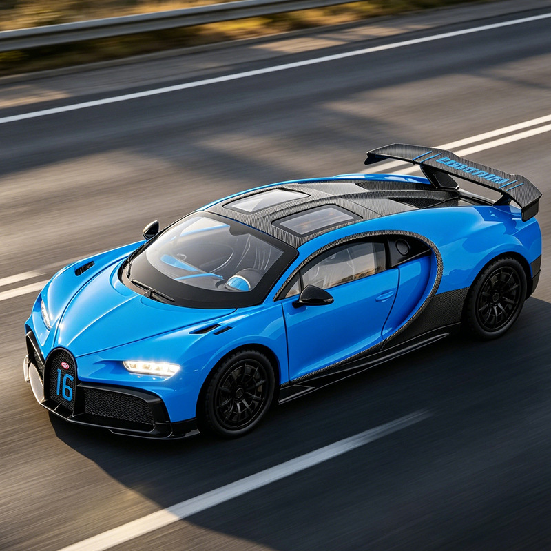 1/24 Scale Bugatti Chiron Alloy Car Model Pull-Back Sound and Light Toy Sports Car Simulation Metal Car 1/24 Scale Bugatti Chiron Alloy Car Model Pull-Back Sound and Light Toy Sports Car Simulation Metal Car