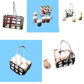 dollhouse  miniatures 迷你黏土手工配件托饮料+筐子