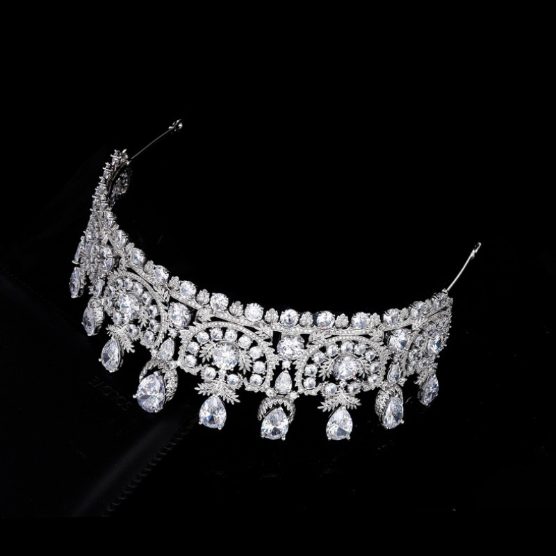 Europe and America new pattern Luxurious atmosphere High-end Hairdressing bride marry zircon wedding Headdress Wedding dress Accessories goods in stock