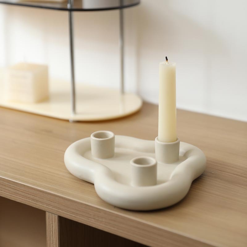 Nordic minimalista romántico cena a la luz de velas de cerámica estante de panela de incienso creativo estante de decoración decoración