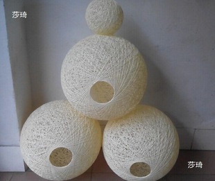 Retro Hemp Ball Lampshade Rattan Ball Lampshade Shell DIY Bird's Nest Baby Anti-Dazzling Rattan Creative Bedroom Living Room Lamp