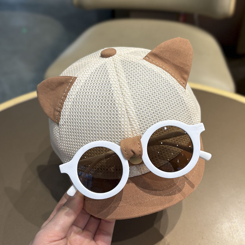 Gafas de sol para bebés, gorras de verano, gorras cortas para bebés, gorras para el sol al aire libre, gorras de béisbol para niños y niñas