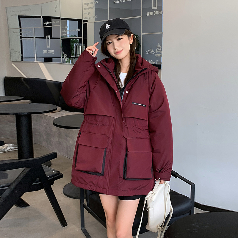 Comercio exterior 2025 nuevo invierno de mujer algodón moda suelta al aire libre para superar la chaqueta delgada image 3