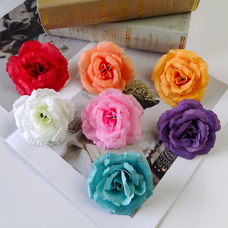 flores de zapatos DIY sombrero flor decoración flor de simulación rosas flores materiales auxiliares flores tela flor