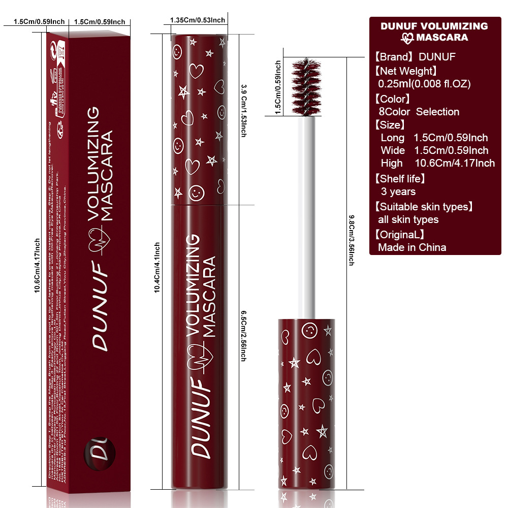 Long Lasting Waterproof Thick Long Curling Color Mascara