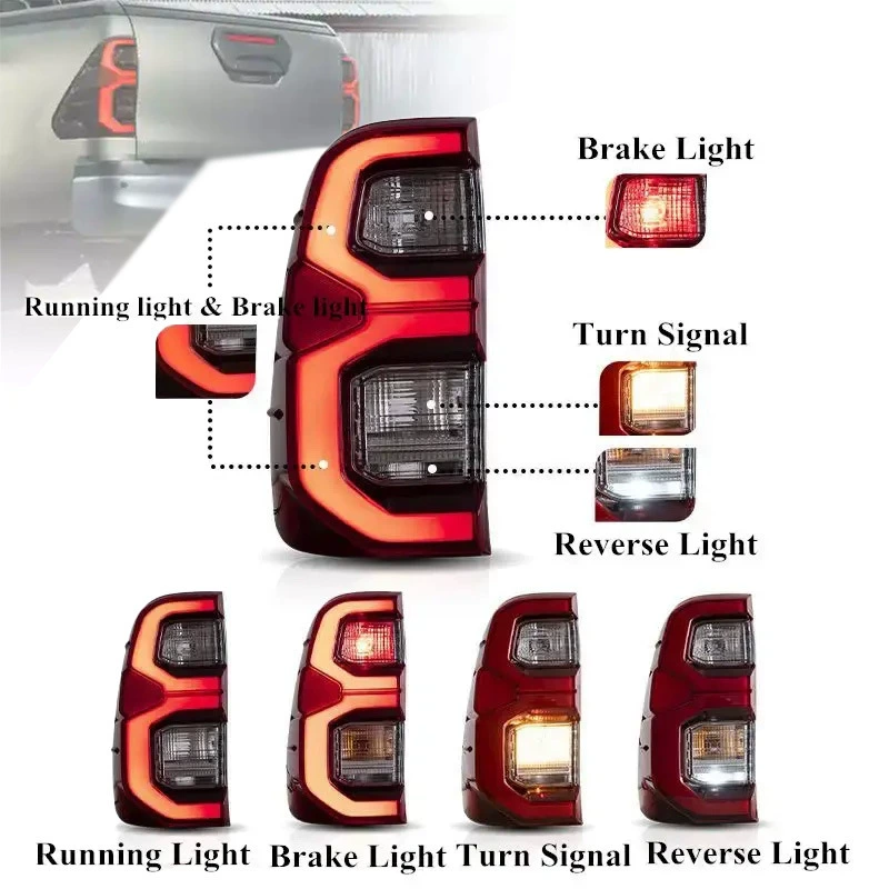 Трансграничные горячие продажи Высокое качество Toyota задние фонари для 2015-2021 Toyota Halaks Revo задние фонари