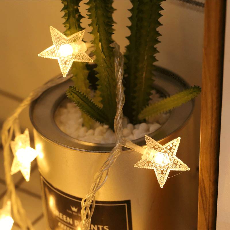 Estrella LED estrella luz estrellado neón luz romántica chica habitación propuesta cumpleaños interior y al aire libre Cadena de luz decorativa