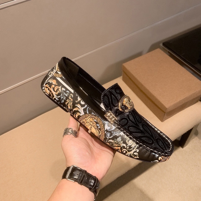 Zapatos Bean para hombres 2024 Europa de pie zapatos de cuero de alta gama zapatos de conducción coreanos zapatos casuales para hombres transpirables