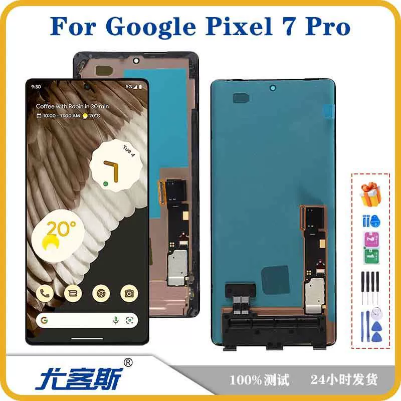 Применимый экран Google Pixel 7 Pro в сборе, оригинальный ЖК-дисплей, внутренний и внешний интегрированный экран