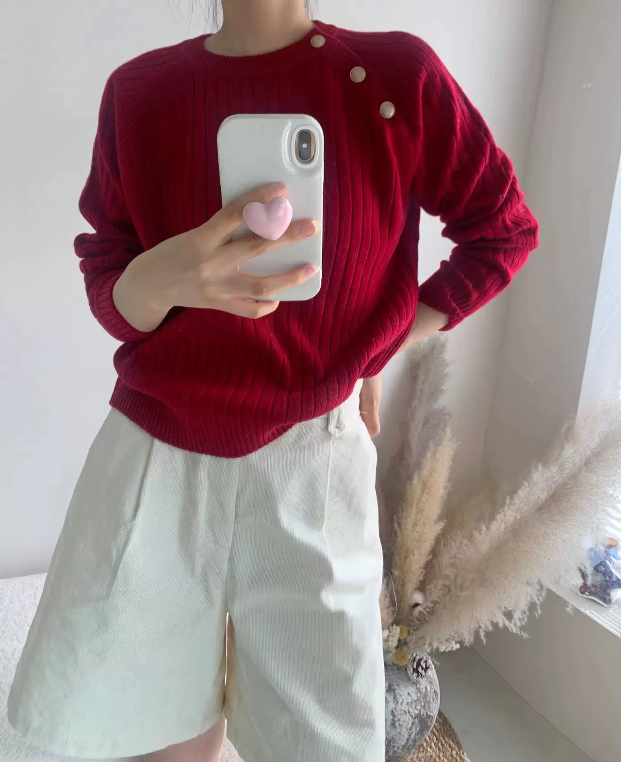Woolen design demi-season sweater, high-quality style, trend of season, oversize
