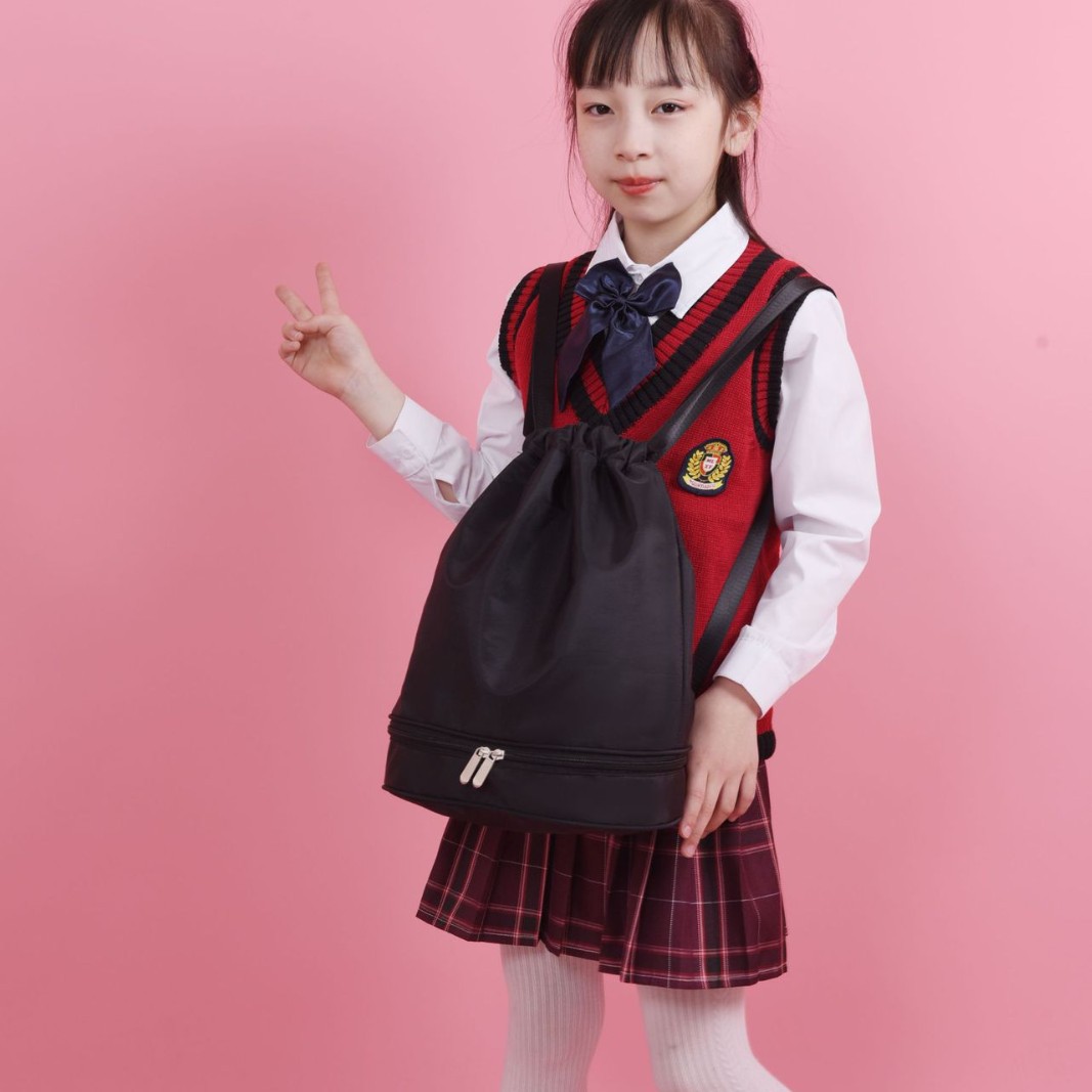 New Casual Fashion Children's Dance Backpack Lightweight Scratch-resistant Wear-resistant Backpack Independent Shoe Bin Drawstring Drawstring Pocket