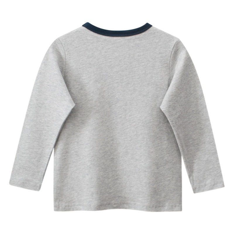 27kids ropa infantil transfronteriza nueva camiseta de manga larga para hombre de dinosaurio 2024 al por mayor ropa de otoño para bebés