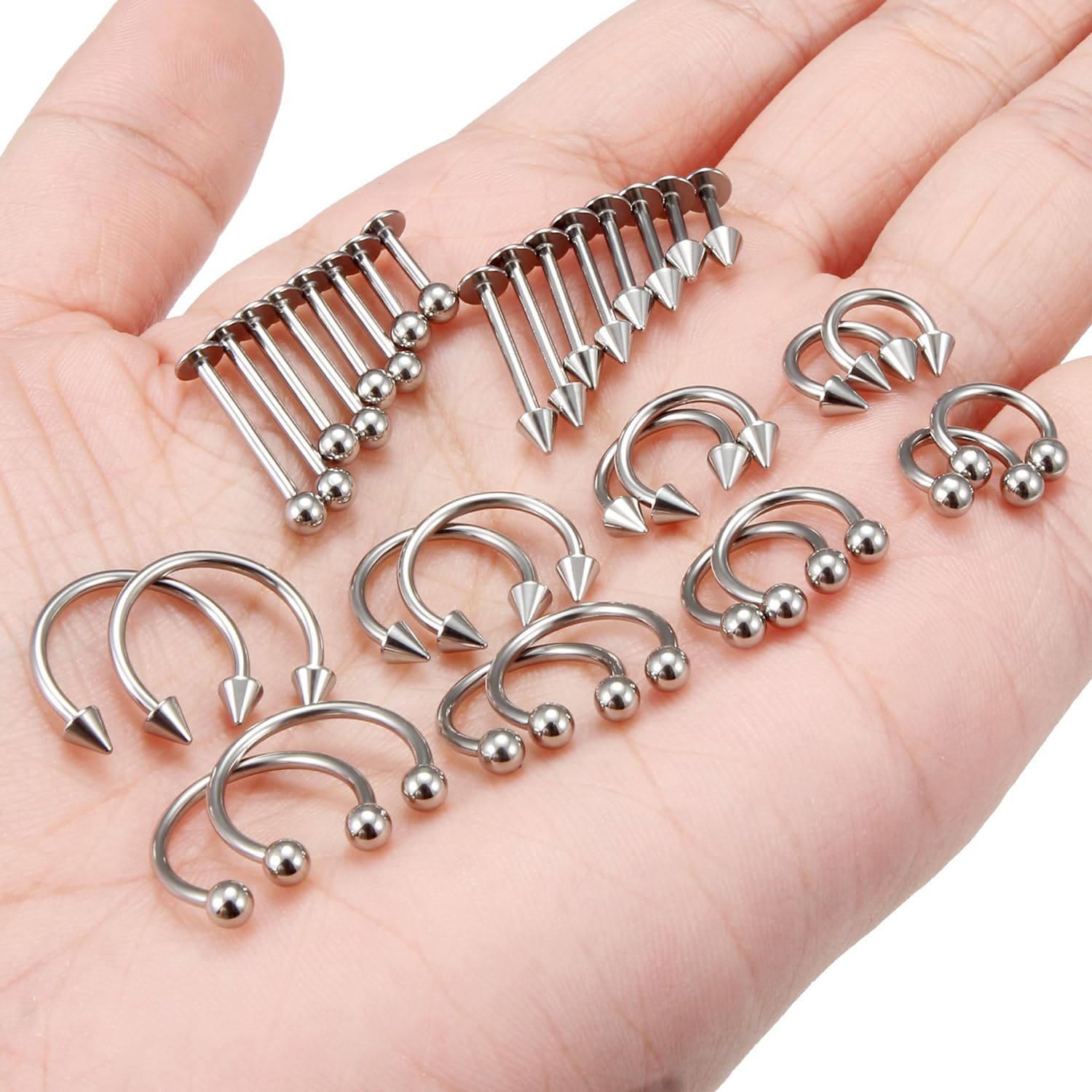 Cross-Border Wholesale Jewelry European And American Simple Horseshoe Rod U-Shaped Piercing Eyebrow Street Ear Bone Stud_voghion.com