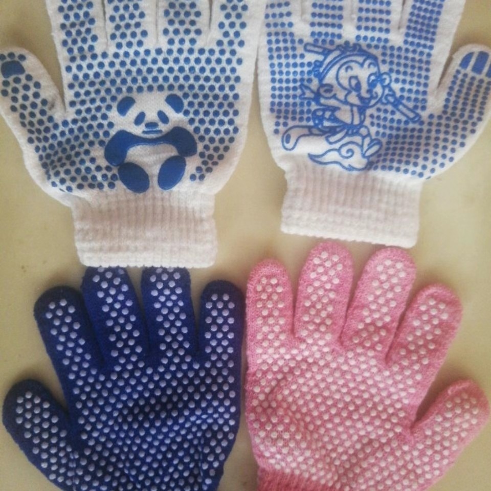 Guantes de protección laboral de jardín de infantes para niños guantes de dibujo antideslizantes de jardinería blanca